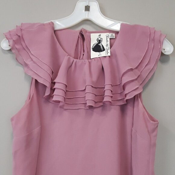 TWELVE by Twelve Los Angeles Ruffled chiffon Tunic - Picture 2 of 7